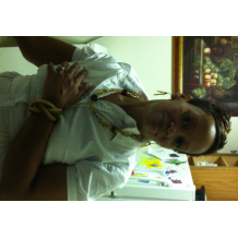 Kiki Wearing Brown Colored Triplicate Set